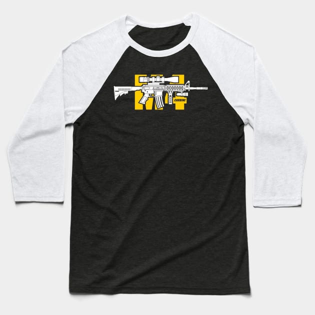 M4 Carbine Sopmod 2 Baseball T-Shirt by Aim For The Face